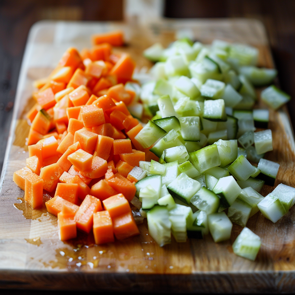 Légumes en brunoise
