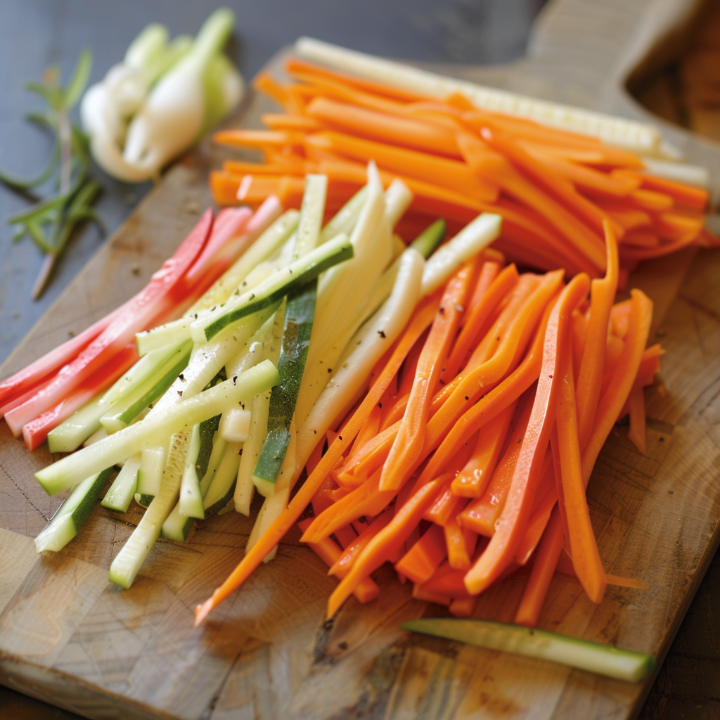 Légumes en julienne
