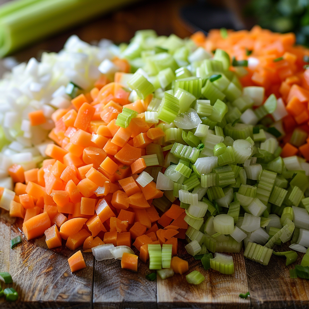 Légumes en mirepoix