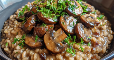 Risotto aux châtaignes et champignons